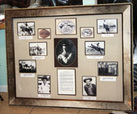 Beverly Willcoxon once again created some truly unique hand-crafted masterpieces that were auctioned off to benefit the Wild Bill Hickok Rodeo Committee! In honor of the "Heroes & Legends" theme for 2007, Beverly's donated items feature Abilene's own Two Time World Champion Rodeo Cowboy, Gerald Roberts.